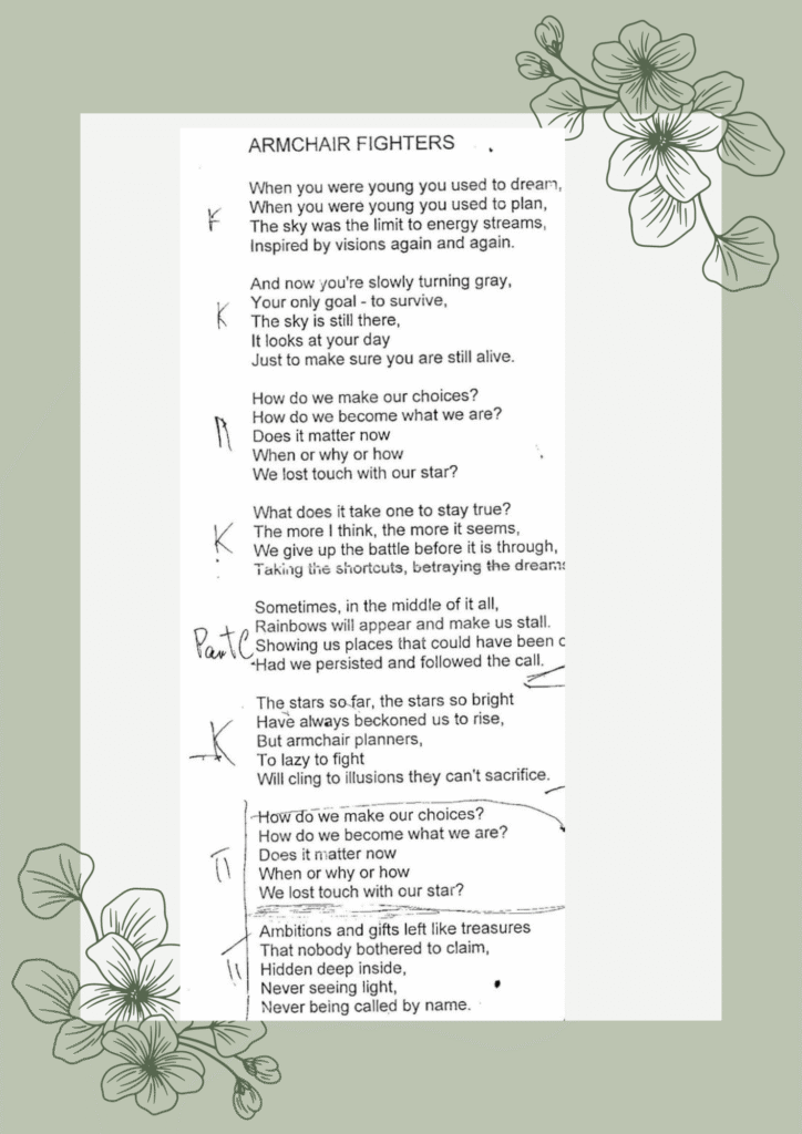 impressions lyrics armchare fighters