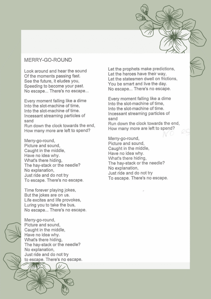 impressions lyrics merry go round